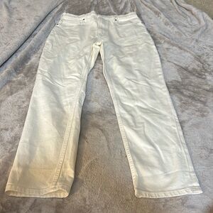 Everlane white high rise straight leg jean